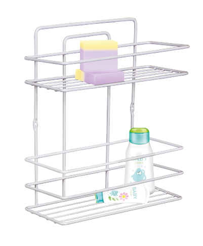 Two Layer Shampoo Holder / White