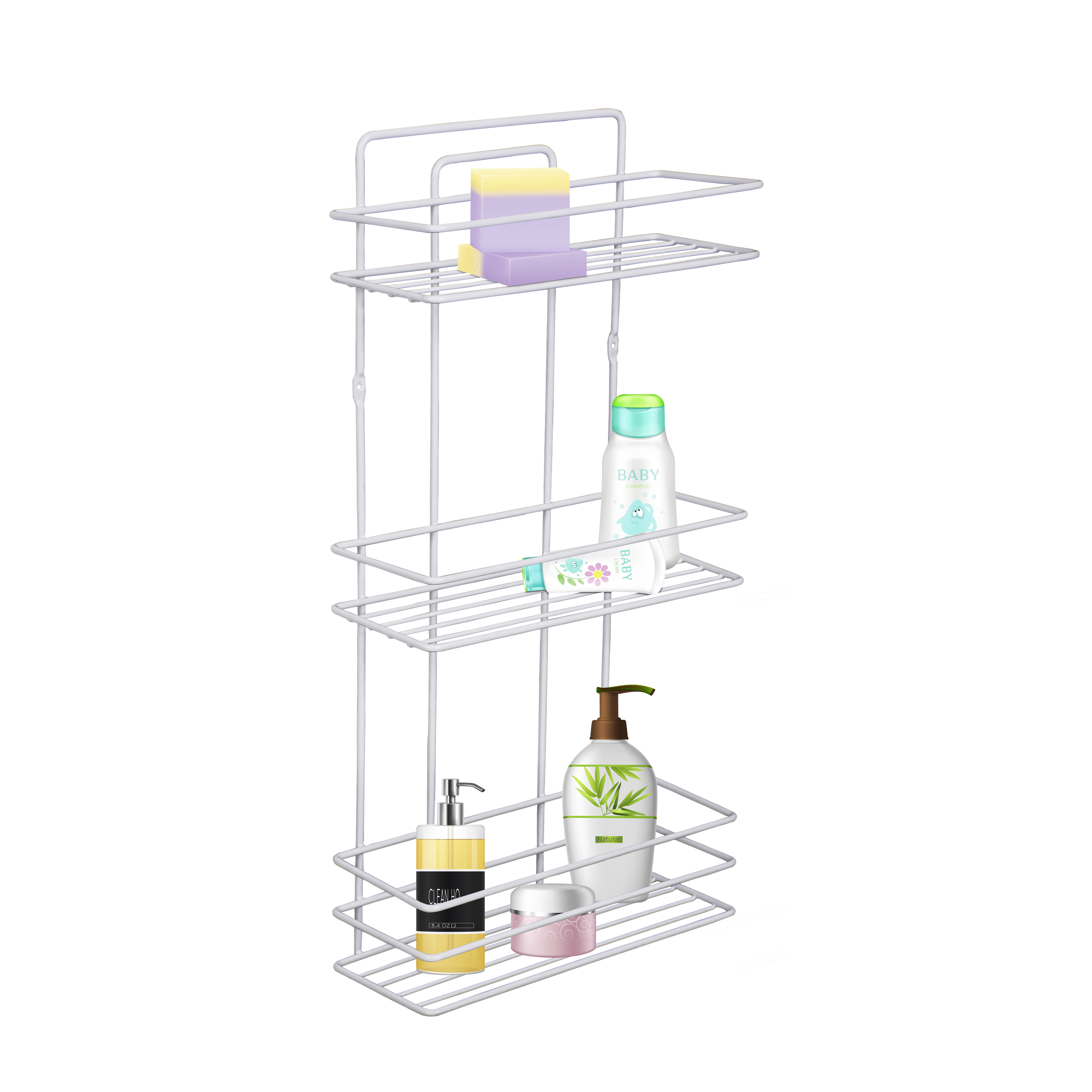 Three Layer Shampoo Holder / White